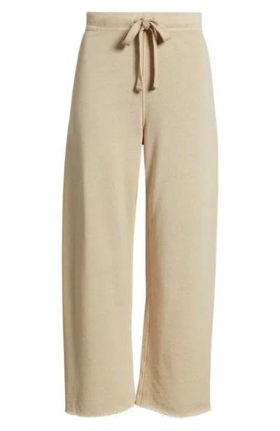 Frank & Eileen Catherine Crop Wide Leg Sweatpants In Neutral