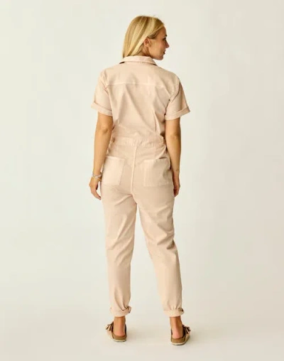 Carve Designs Nyla Twill Jumpsuit In Neutral