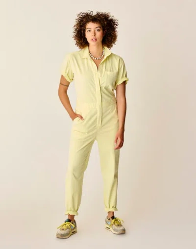 Carve Designs Nyla Twill Jumpsuit In Yellow