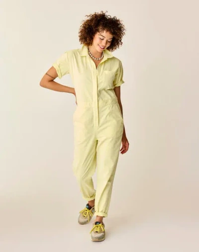 Carve Designs Nyla Twill Jumpsuit In Yellow