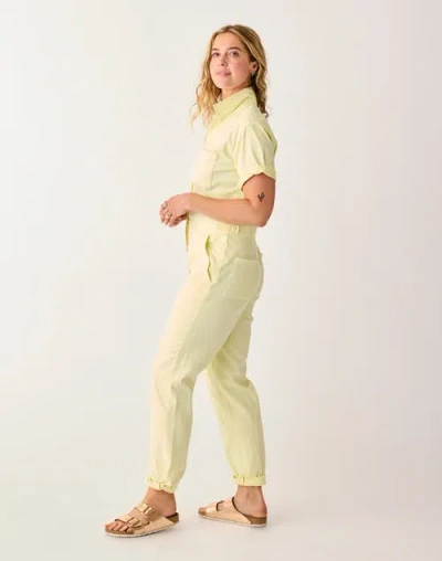 Carve Designs Nyla Twill Jumpsuit In Yellow