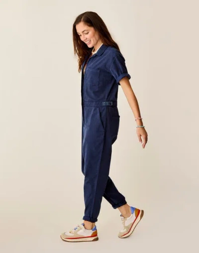 Carve Designs Nyla Twill Jumpsuit In Blue