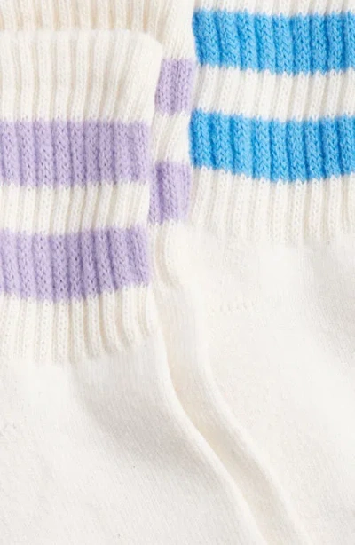 American Trench Assorted 3-pack Mono Stripe Cotton Blend Quarter Socks