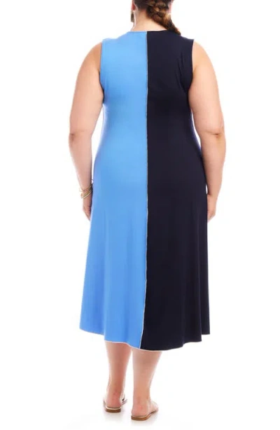 Karen Kane Colorblock Sleeveless Midi Dress