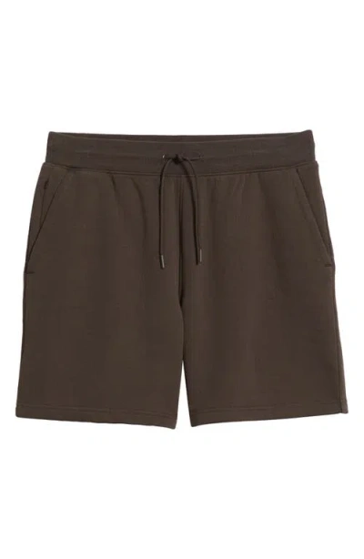Zella Vital Fleece Peformance Shorts In Brown