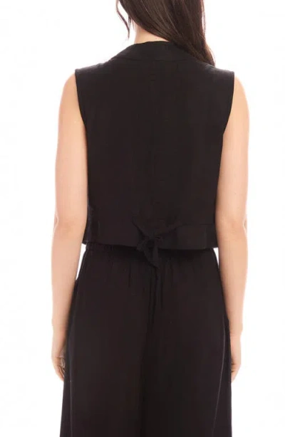 Fifteen Twenty Mira Rope Stitch Detail Linen Blend Vest