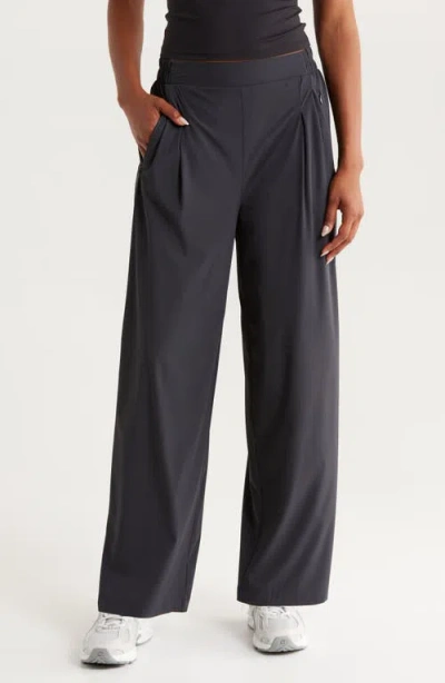 Zella Atlas High Waist Straight Leg Pants In Black