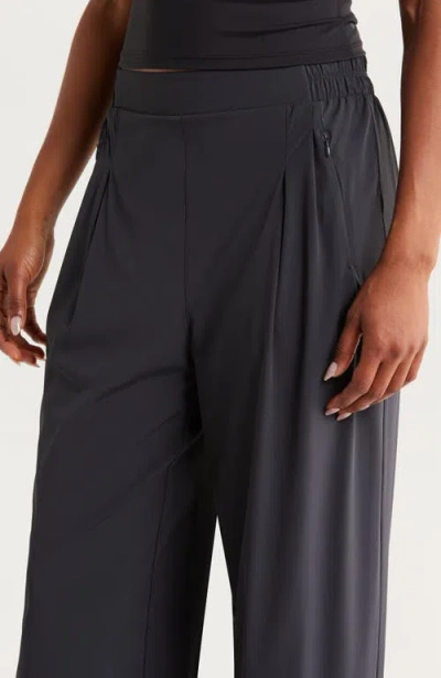 Zella Atlas High Waist Straight Leg Pants In Black