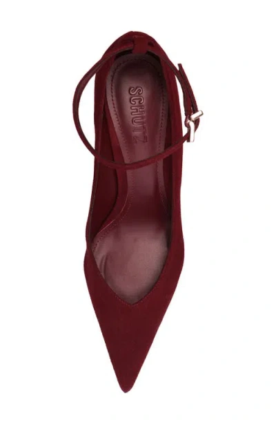 Schutz Mia Ankle Strap Pointed Toe Pump