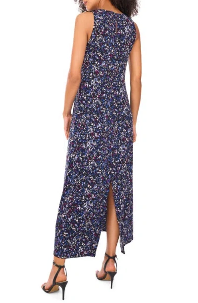Vince Camuto Abstract Print Sleeveless Midi Dress In Blue