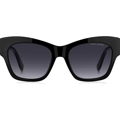 Marc Jacobs 54mm Gradient Rectangular Sunglasses In Black