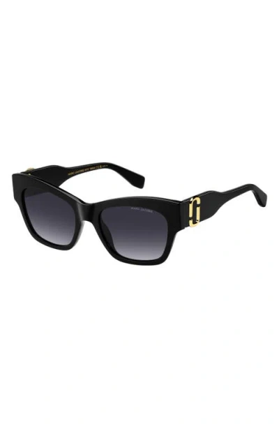 Marc Jacobs 54mm Gradient Rectangular Sunglasses In Black
