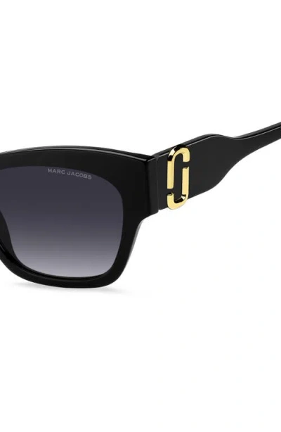 Marc Jacobs 54mm Gradient Rectangular Sunglasses In Black