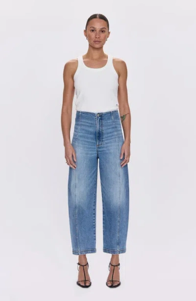Pistola Blair Bandless High Waist Crop Barrel Jeans