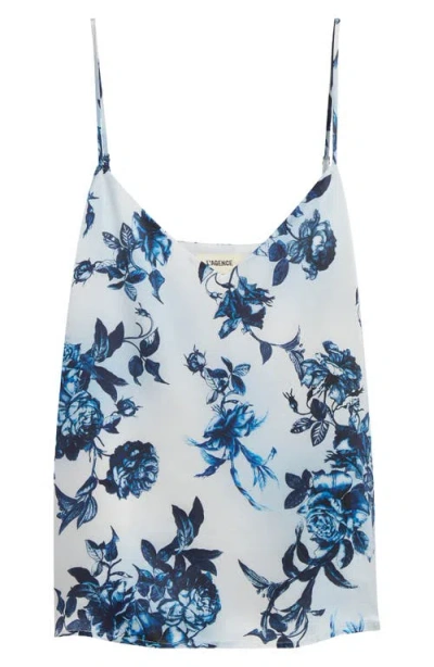 L Agence L'agence Jane Floral Print Silk Camisole