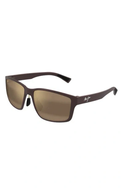 Maui Jim Walewaha 55mm Polarizedplus2® Rectangular Sunglasses
