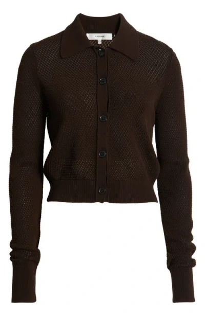 Frame The Shrunken Lace Knit Cardigan