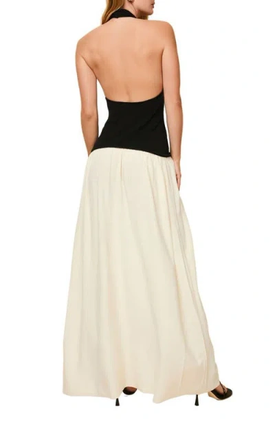 Solid & Striped The Soglio Halter Maxi Dress In Black