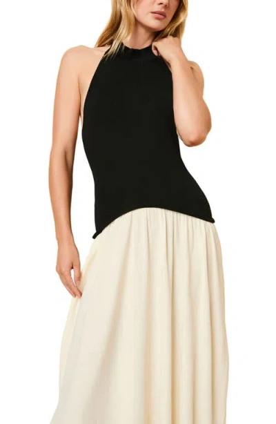 Solid & Striped The Soglio Halter Maxi Dress In Black