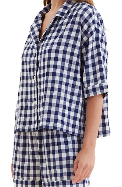 Papinelle Gingham Seersucker Short Pajamas