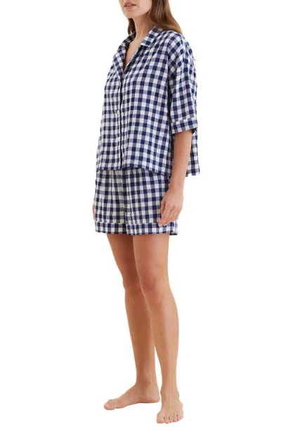 Papinelle Gingham Seersucker Short Pajamas