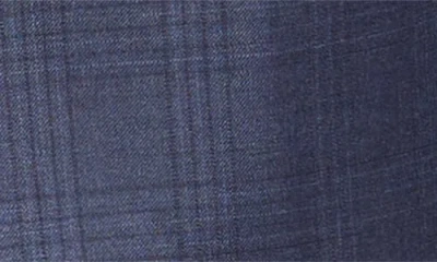 Emporio Armani Navy Blue Check Wool Suit In Blue