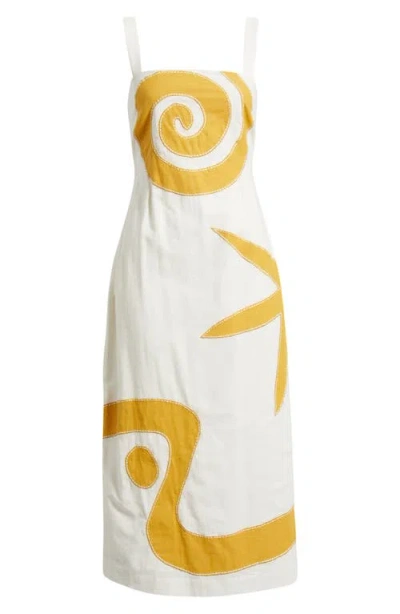 Cleobella Brie Cotton & Linen Midi Dress