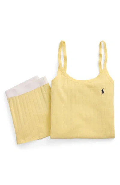 Polo Ralph Lauren Pointelle Stripe Cotton Pajamas
