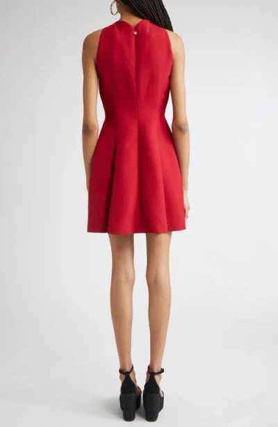 Versace Wool-blend Sculptural Mini Dress In Red
