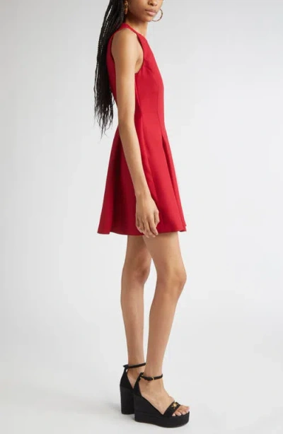 Versace Wool-blend Sculptural Mini Dress In Red
