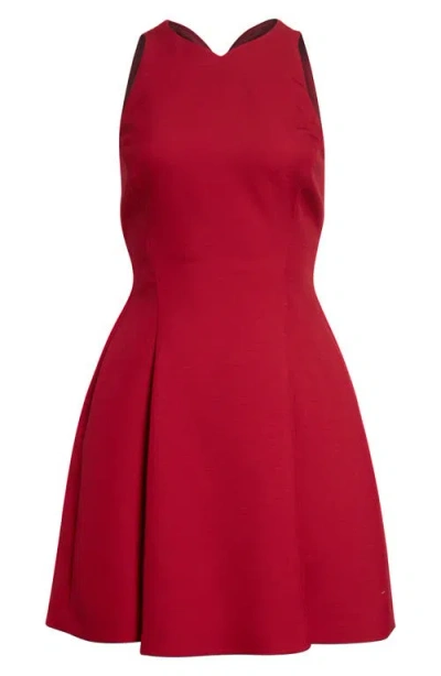 Versace Wool-blend Sculptural Mini Dress In Red