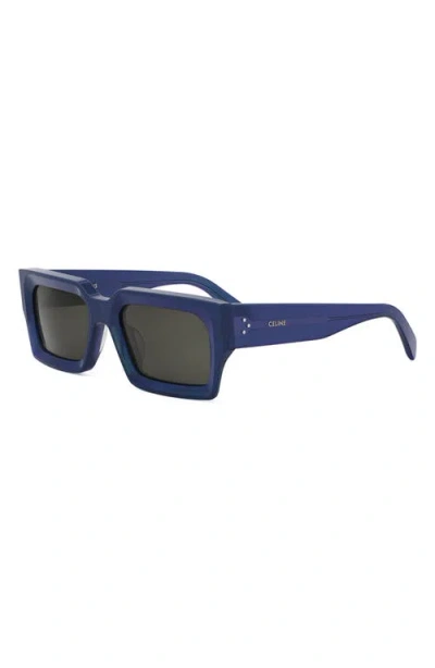 Celine Bold 3 Dots 54mm Rectangular Sunglasses