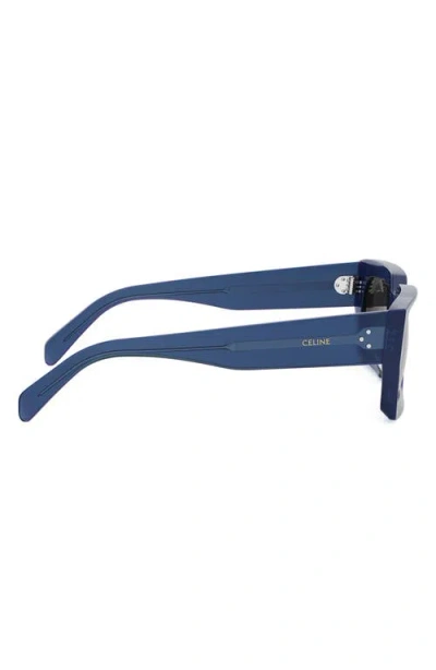 Celine Bold 3 Dots 54mm Rectangular Sunglasses