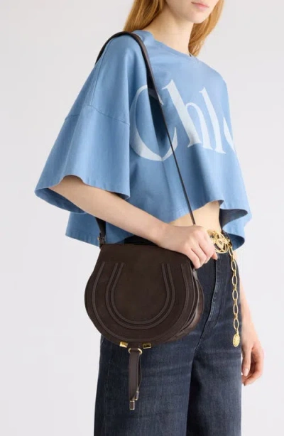 Chloé Large Marcie Suede Crossbody Bag
