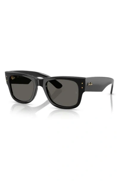 Ray Ban Ray-ban X A$ap Rocky Blacked Out Mega Wayfarer 63mm Square Sunglasses