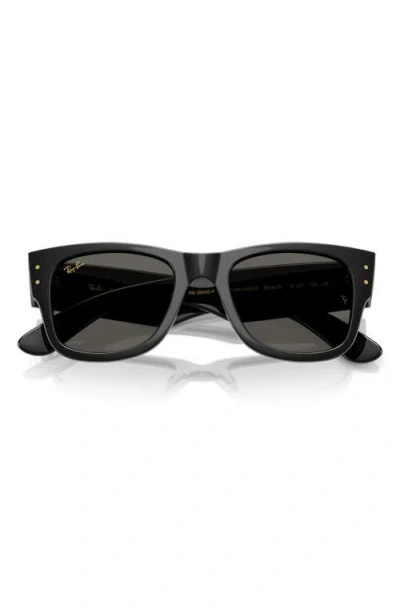 Ray Ban Ray-ban X A$ap Rocky Blacked Out Mega Wayfarer 63mm Square Sunglasses