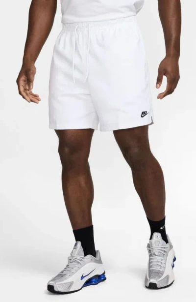 Nike Club Woven Flow Shorts In White