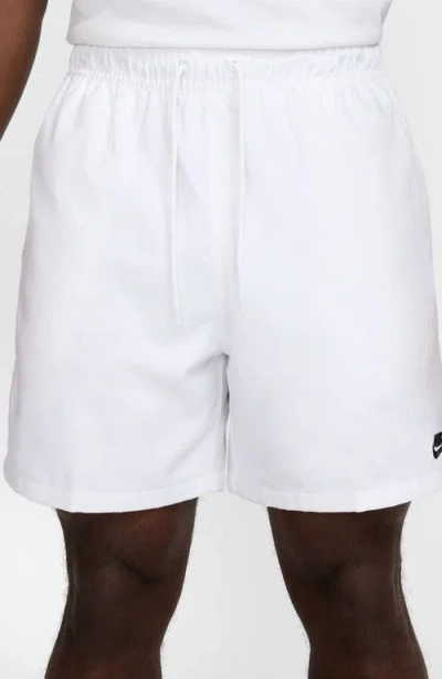 Nike Club Woven Flow Shorts In White