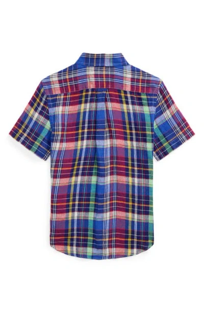 Polo Ralph Lauren Big Boys Plaid Short-sleeve Shirt In Multi