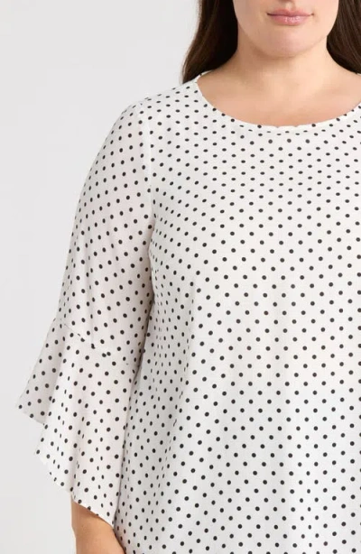 Kasper Ruffle Sleeve Top In White