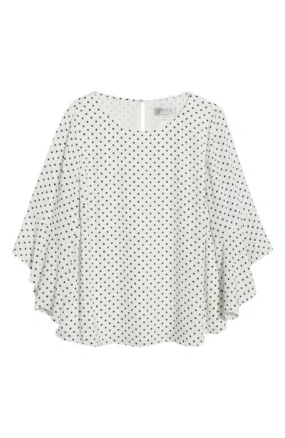 Kasper Ruffle Sleeve Top In White