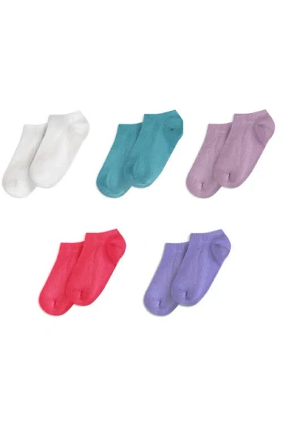 Mightly Kids Organic Cotton Solid Footie Socks 5-pack In Multi