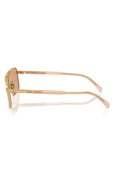 Prada 58mm Rectangular Sunglasses