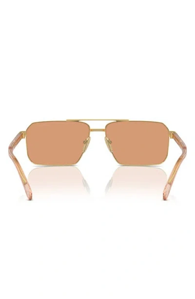 Prada 58mm Rectangular Sunglasses