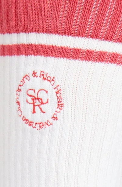 Sporty And Rich Sporty & Rich Srhwc Embroidered Crew Socks