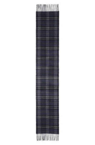Burberry Medium Check Reversible Cashmere Fringe Scarf