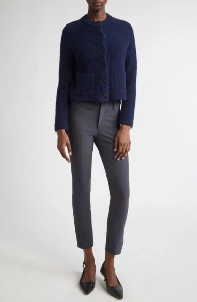 Vince High Waist Crop Cigarette Pants In Gray