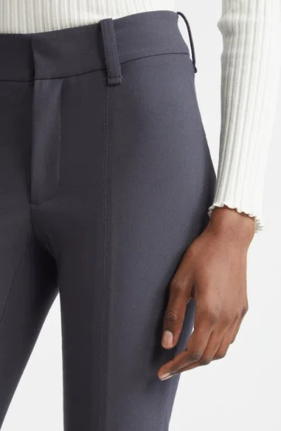 Vince High Waist Crop Cigarette Pants In Gray