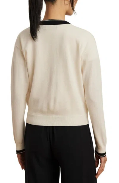 Ralph Lauren Lauren  Two-tone Cotton Blend Cardigan