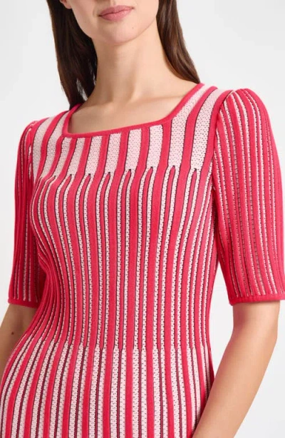 Ming Wang Pointelle Stitch Sweater